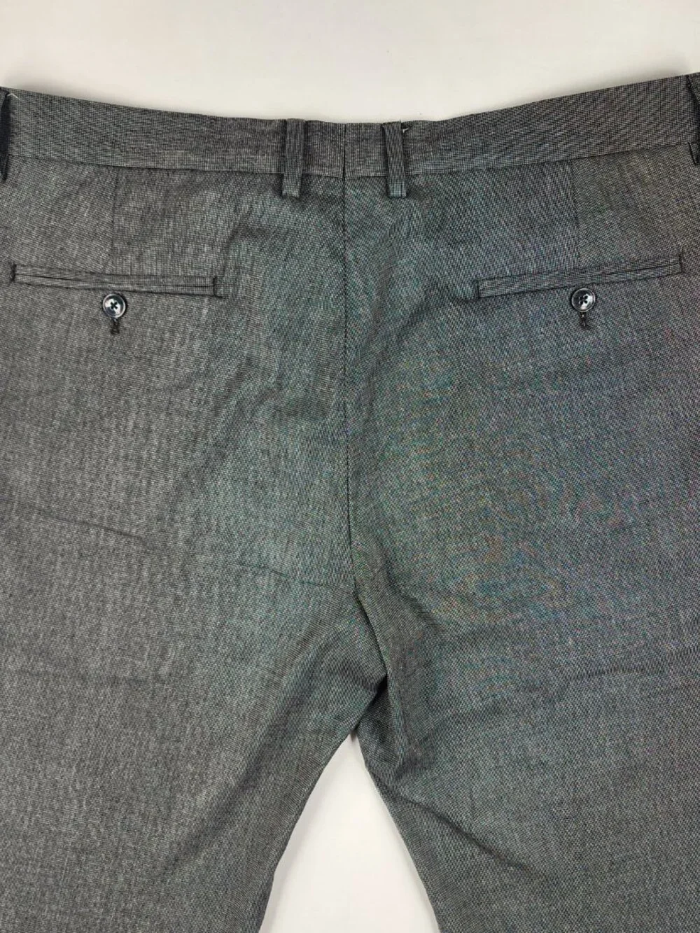 Kenneth Cole Reaction Mens 36x30 Gray Straight Fit Flat Front Dress Pants EX
